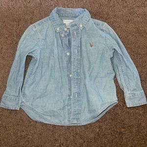 Size 24M Ralph Lauren polo button down jean shirt